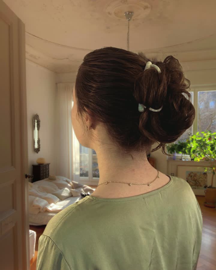 Halo Comb styled look: Workday updo